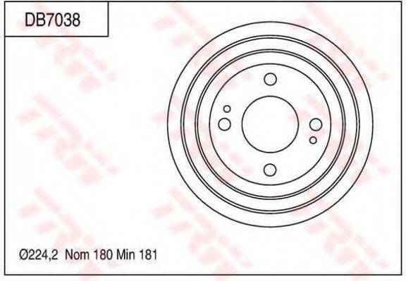 TRW DB7038 Тормозной барабан