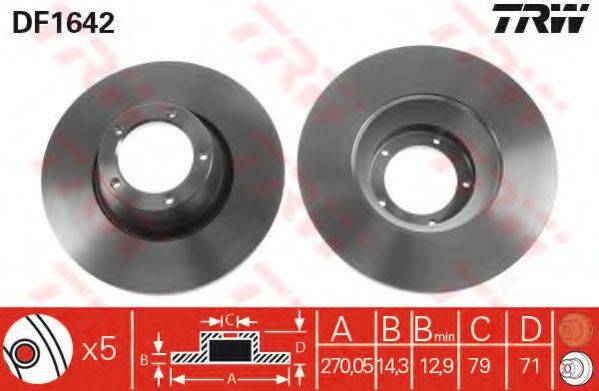 TRW DF1642 Тормозной диск