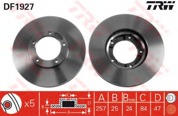 TRW DF1927 Тормозной диск