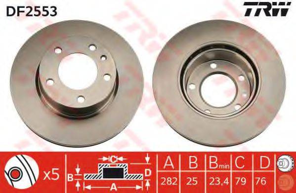 TRW DF2553 Тормозной диск