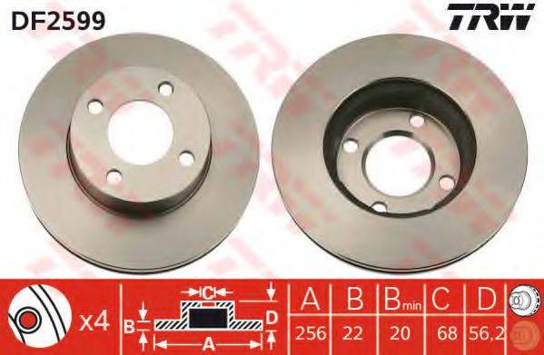 TRW DF2599 Тормозной диск