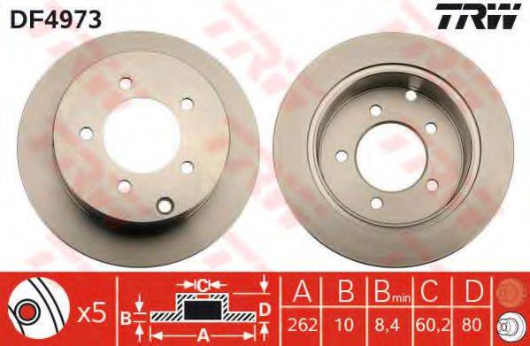 TRW DF4973 Тормозной диск
