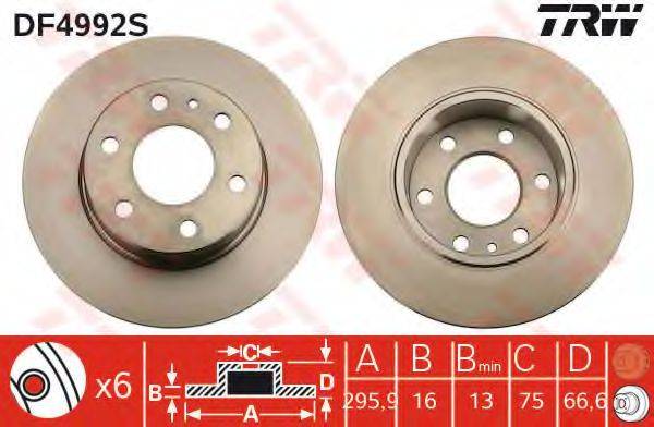 TRW DF4992S Тормозной диск