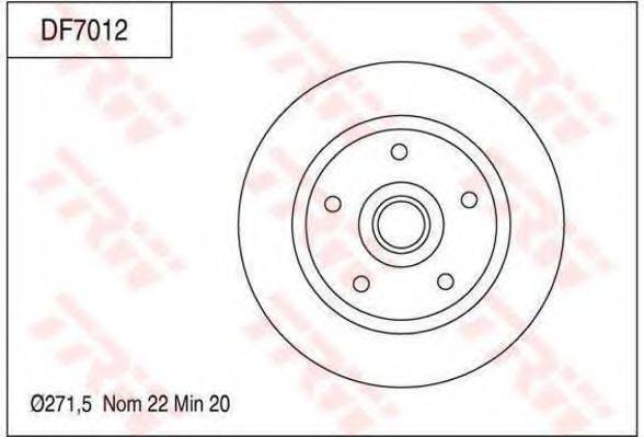 TRW DF7012 Тормозной диск
