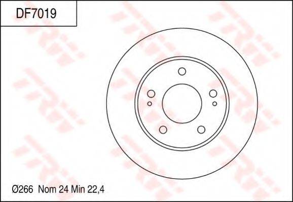 TRW DF7019 Тормозной диск