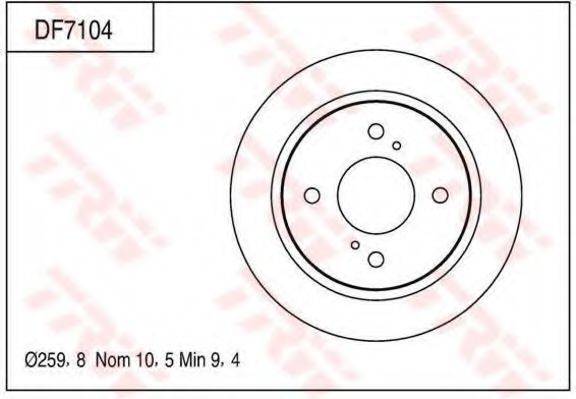 TRW DF7104 Тормозной диск