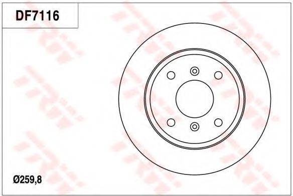 TRW DF7116 Тормозной диск