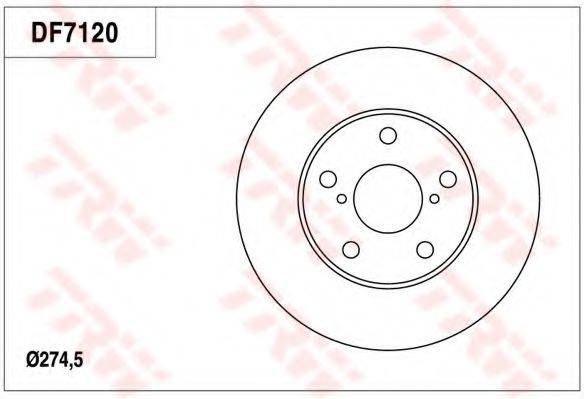 TRW DF7120 Тормозной диск