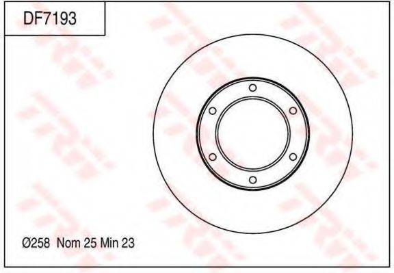 TRW DF7193 Тормозной диск