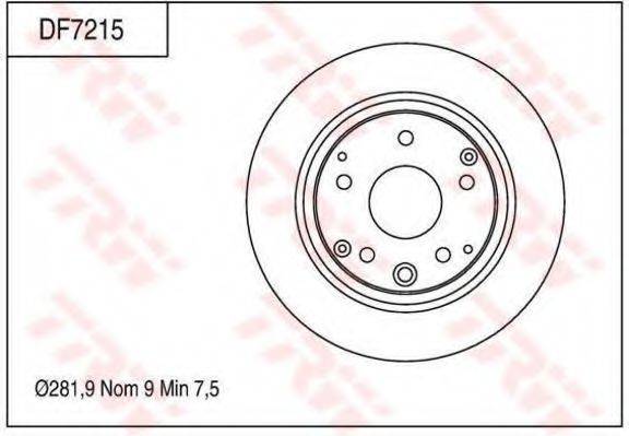 TRW DF7215 Тормозной диск