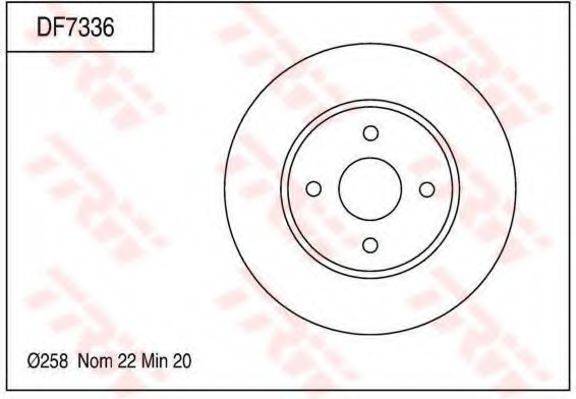 TRW DF7336 Тормозной диск
