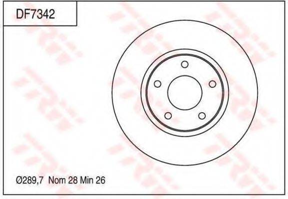 TRW DF7342 Тормозной диск