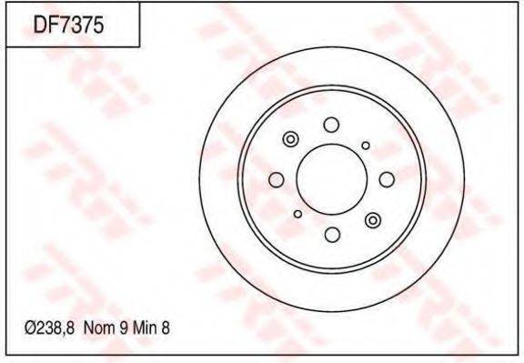 TRW DF7375 Тормозной диск