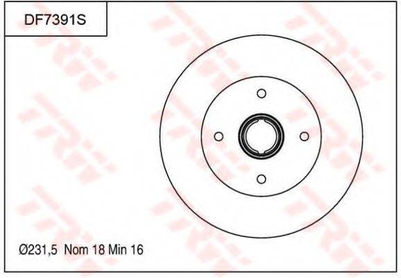 TRW DF7391S Тормозной диск