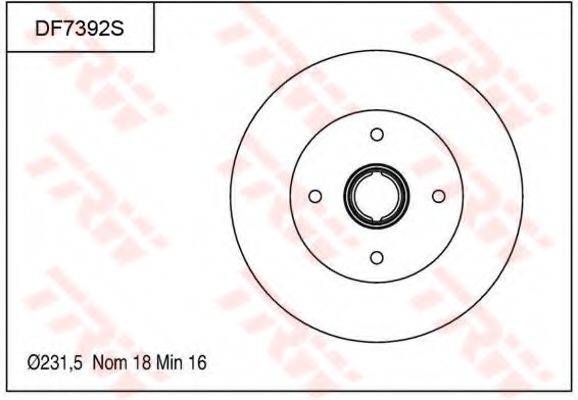 TRW DF7392S Тормозной диск