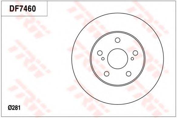 TRW DF7460 Тормозной диск
