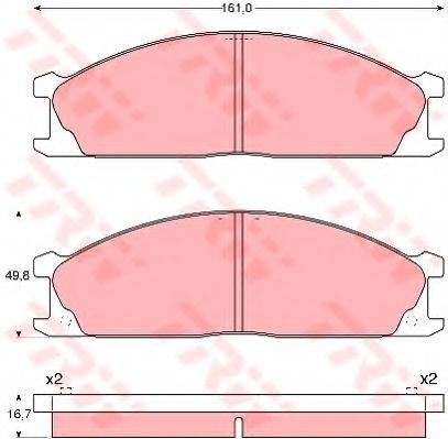 TRW GDB1017 Комплект тормозных колодок, дисковый тормоз