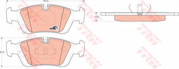 TRW GDB1100 Комплект тормозных колодок, дисковый тормоз
