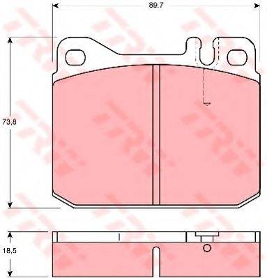 TRW GDB1103 Комплект тормозных колодок, дисковый тормоз