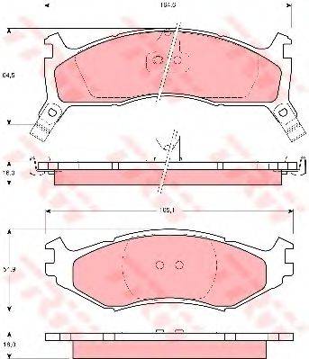 TRW GDB1158 Комплект тормозных колодок, дисковый тормоз