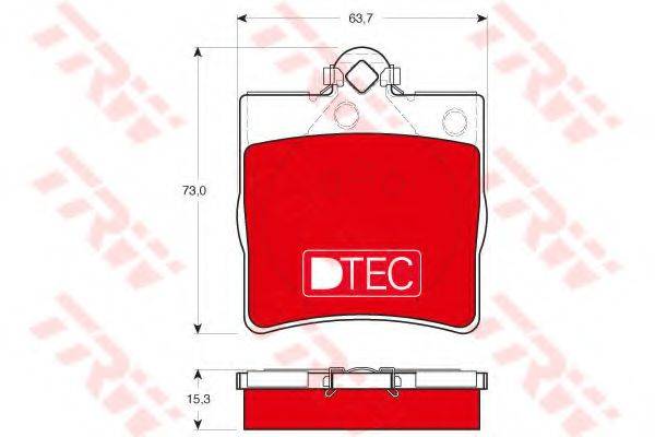 TRW GDB1335DTE Комплект тормозных колодок, дисковый тормоз