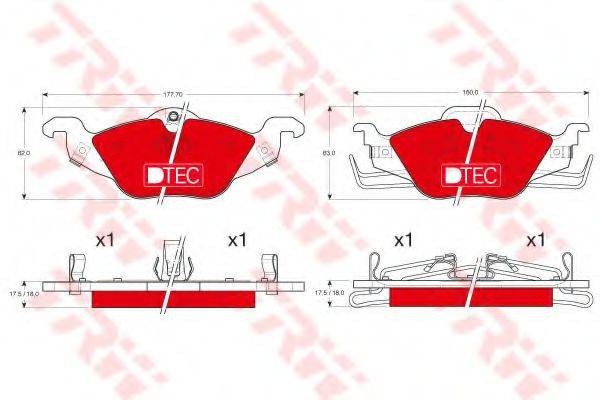 TRW GDB1351DTE Комплект тормозных колодок, дисковый тормоз