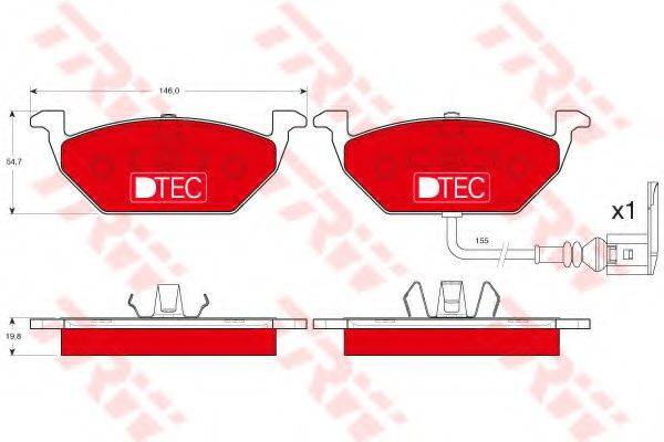 TRW GDB1386DTE Комплект тормозных колодок, дисковый тормоз