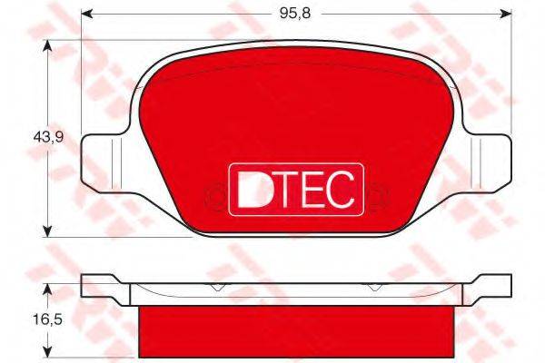 TRW GDB1396DTE Комплект тормозных колодок, дисковый тормоз