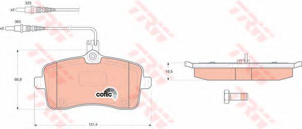 TRW GDB1594 Комплект тормозных колодок, дисковый тормоз