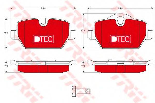 TRW GDB1612DTE Комплект тормозных колодок, дисковый тормоз