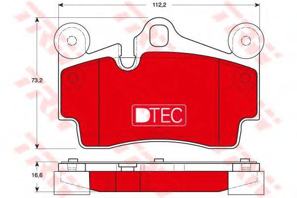 TRW GDB1653DTE Комплект тормозных колодок, дисковый тормоз