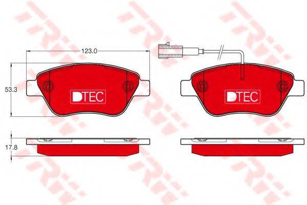 TRW GDB1654DTE Комплект тормозных колодок, дисковый тормоз