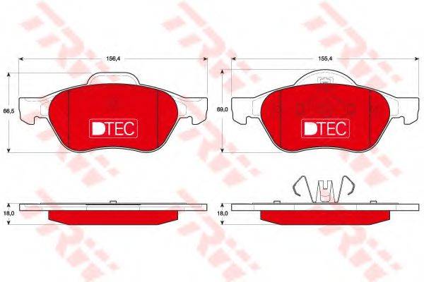 TRW GDB1687DTE Комплект тормозных колодок, дисковый тормоз