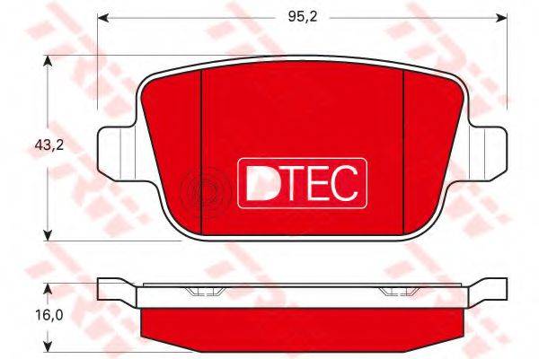 TRW GDB1732DTE Комплект тормозных колодок, дисковый тормоз