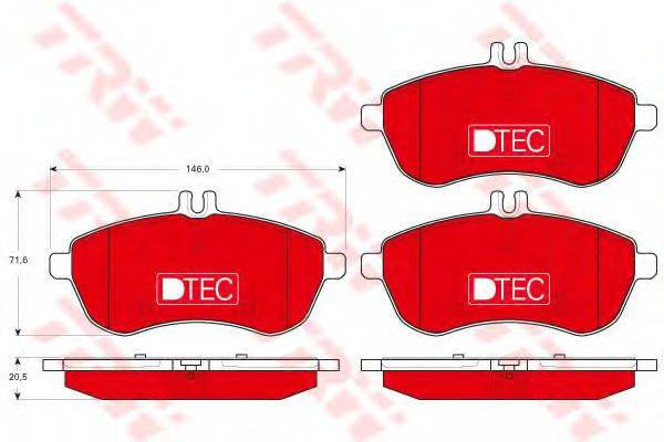 TRW GDB1736DTE Комплект тормозных колодок, дисковый тормоз