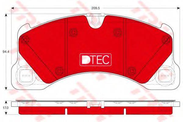 TRW GDB1914DTE Комплект тормозных колодок, дисковый тормоз