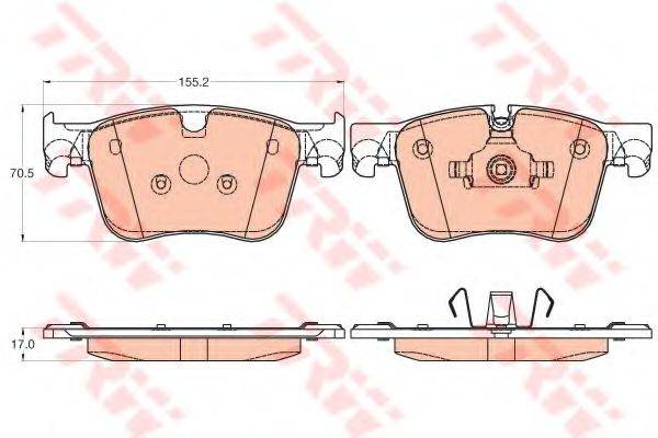 TRW GDB2035 Комплект тормозных колодок, дисковый тормоз