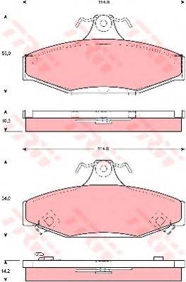 TRW GDB3135 Комплект тормозных колодок, дисковый тормоз