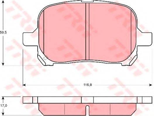 TRW GDB3152 Комплект тормозных колодок, дисковый тормоз