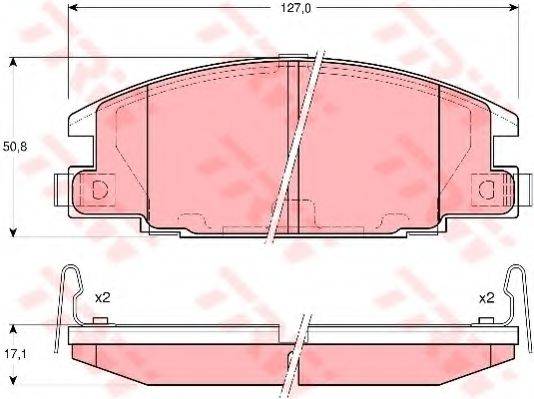 TRW GDB3161 Комплект тормозных колодок, дисковый тормоз