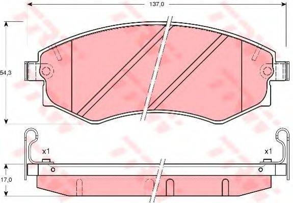 TRW GDB3169 Комплект тормозных колодок, дисковый тормоз