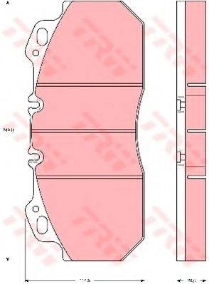 TRW GDB5019 Комплект тормозных колодок, дисковый тормоз