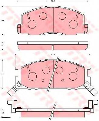 TRW GDB7056 Комплект тормозных колодок, дисковый тормоз