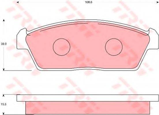 TRW GDB7124 Комплект тормозных колодок, дисковый тормоз