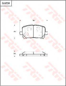 TRW GDB7218 Комплект тормозных колодок, дисковый тормоз