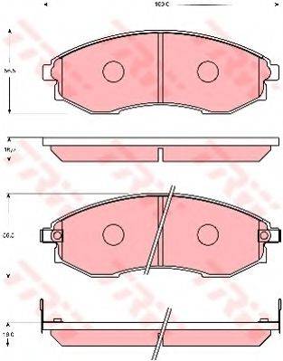 TRW GDB7614 Комплект тормозных колодок, дисковый тормоз