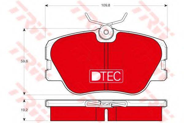 TRW GDB818DTE Комплект тормозных колодок, дисковый тормоз