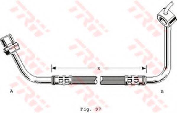 TRW PHD253 Тормозной шланг