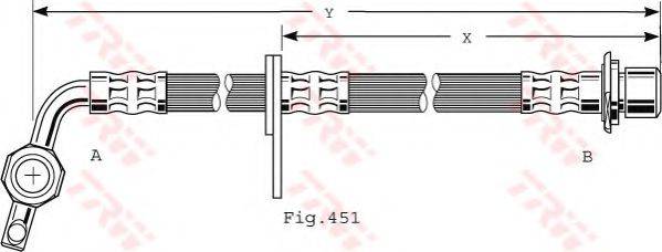 TRW PHD477 Тормозной шланг