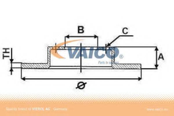 VAICO V1040071 Тормозной диск